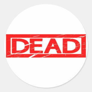 Dead Frimärke Runt Klistermärke