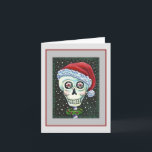 DEAD HEAD SANTA SKULL, CHRISTMAS SKELETON HUMOR<br><div class="desc">PERFEKT FÖR SKELLIGT ÄLSKARE. KOLORFUL SKULL,  WREATH OCH PEPPERMINTS-KORT/ENVELOPE Blank *Anpassa ... .Sök efter matchande objekt Susan Brack-design</div>