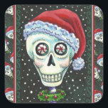 DEAD HEAD SANTA SKULL, CHRISTMAS SKELETON HUMOR FYRKANTIGT KLISTERMÄRKE<br><div class="desc">PERFEKT FÖR SKELLIGT ÄLSKARE. FÄRGSKULL-,  WREATH- OCH PEPPERMINTS-KÄRNOR *Anpassa ... .Sök efter matchande objekt Susan Brack-design</div>