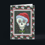 DEAD HEAD SANTA SKULL, CHRISTMAS SKELETON HUMOR HELGKORT<br><div class="desc">PERFEKT FÖR SKELLIGT ÄLSKARE. SKULL,  WREATH OCH PEPPERMINTS-KORT/ENVELOPE blank *Anpassa ... .Sök efter matchande objekt Susan Brack-design</div>