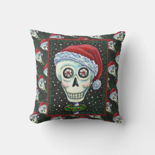 DEAD HEAD SANTA SKULL, CHRISTMAS SKELETON HUMOR KUDDE