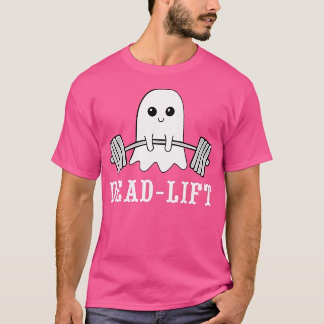Dead Hiss Ghost Gym Halloween Weight Liiting Worko T Shirt (Framsida)