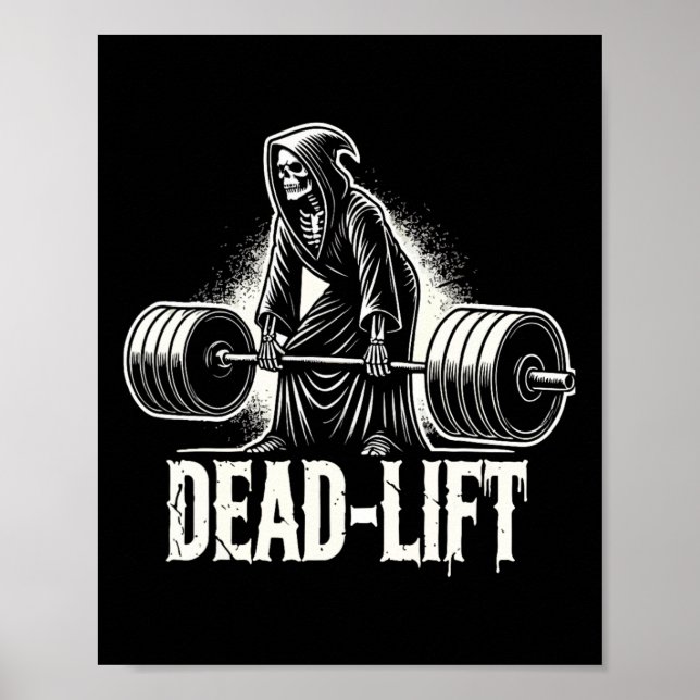 Dead-hiss - Grim Reaper Halloween Gym Workout Body Poster (Framsidan)