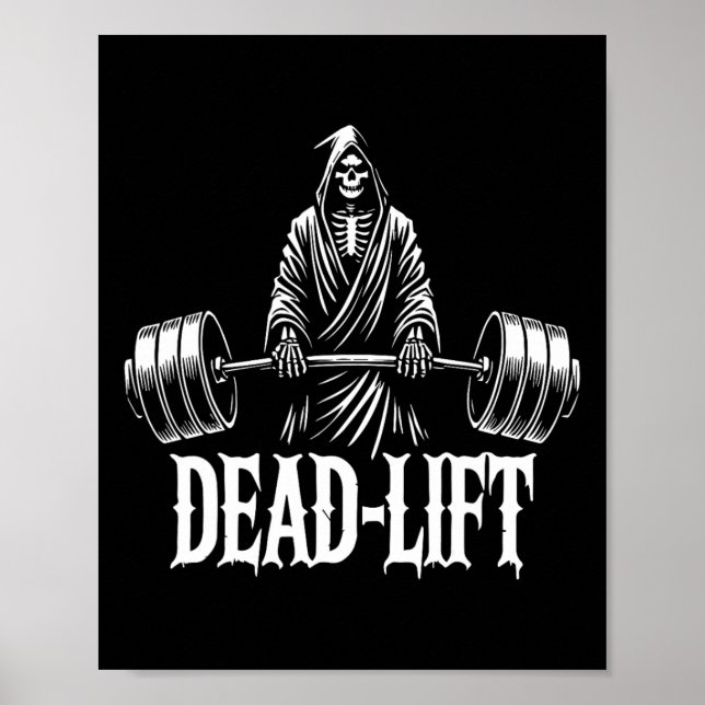 Dead-hiss - Grim Reaper Halloween Gym Workout Body Poster (Framsidan)