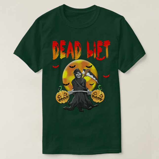 Dead Hiss Skeleton Sensann Workout Halloween Weigh T Shirt (Design framsida)