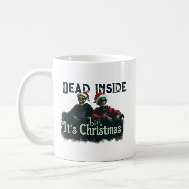 Dead Inside... But It’s Christmas Kaffemugg (Vänster)