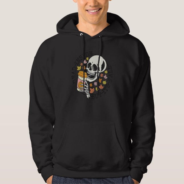 Dead Inside But Its Fall Halloween Hoodie (Framsida)