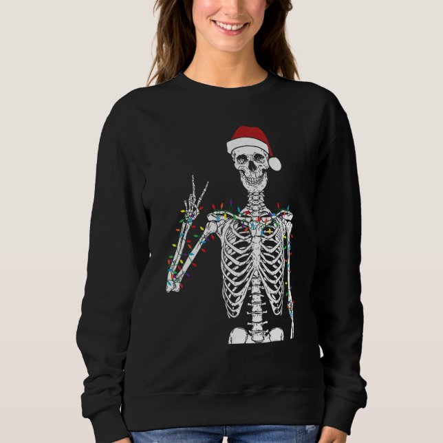 Dead-Inside But Jolly AF Skeleton Christmas Funny  T Shirt (Framsida)