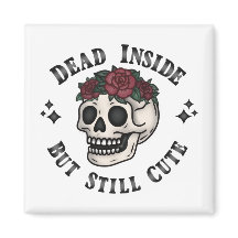 Dead Inside, but still Cute Soft Goth Skull Blommi
