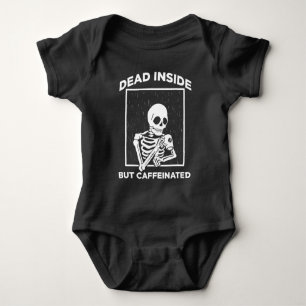 Dead Inside Caffeine Skeleton Coffee Älskare T Shirt