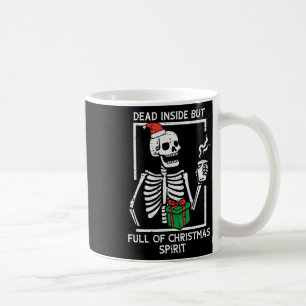 Dead Inside Fullt-julandan Skeleton Julafton Wo Kaffemugg