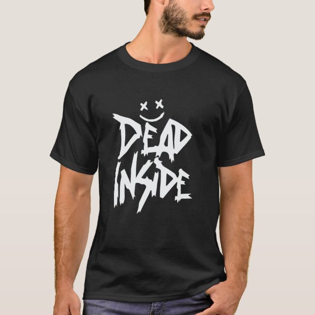 Dead Inside Ironic Skeleton Ghost Dark Sunshine Kn T Shirt (Framsida)