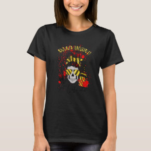 Dead Inside men Caffeinated True Crime Messy Bun H T Shirt