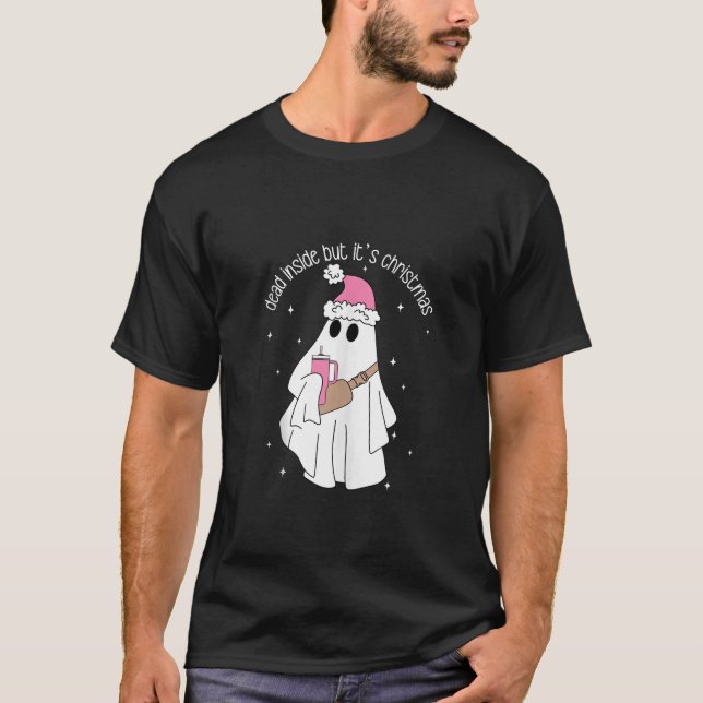 Dead Inside, men det är jul Ghost Tumbler Bälte T Shirt (Framsida)