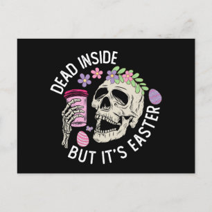 Dead Inside, men det är Påsk Skull Coffee Eggs Vykort
