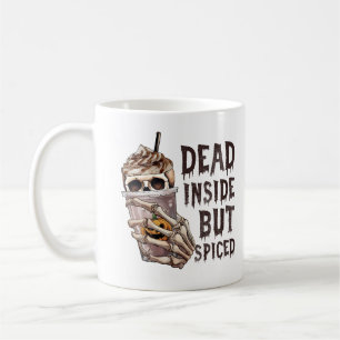 Dead Inside, men  Drink Halloween-Roligt-kaffe Kaffemugg