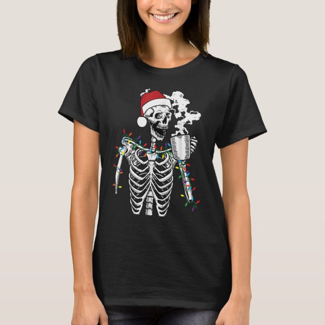 Dead Inside Men Jolly AF Skeleton Julfonny T Shirt (Framsida)