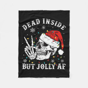 Dead Inside men Jolly Af Skeleton juljul Fleecefilt