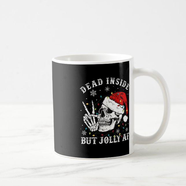 Dead Inside men Jolly AF Skeleton juljul Kaffemugg (Höger)