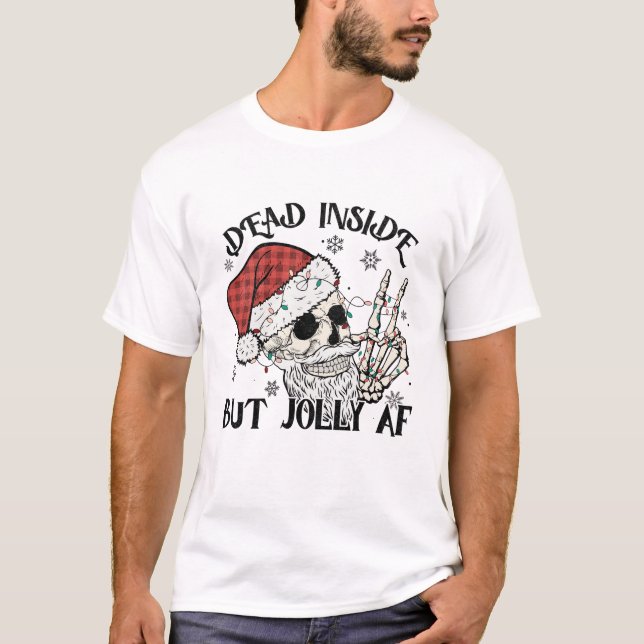 Dead Inside, men Jolly Aff, God jul. T Shirt (Framsida)