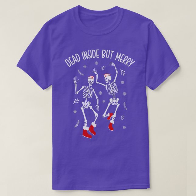 Dead Inside men Merry Funny Dancing Skeleton Chris T Shirt (Design framsida)