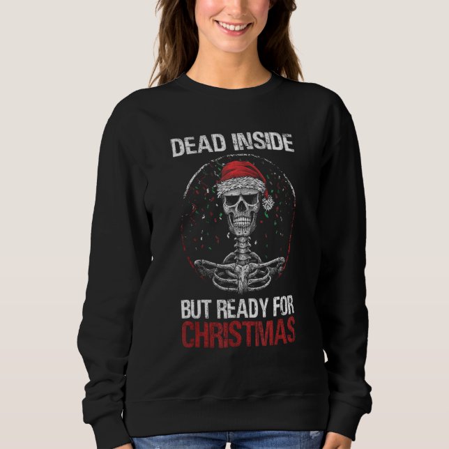 Dead Inside Men Redo till julklapp T Shirt (Framsida)