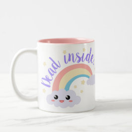 Dead Inside Rainbow Kawaii Två-Tonad Mugg