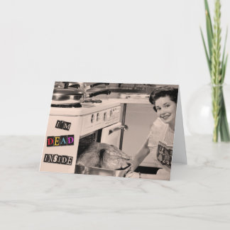 Dead Inside - roligt Mors dag-kort Helgkort