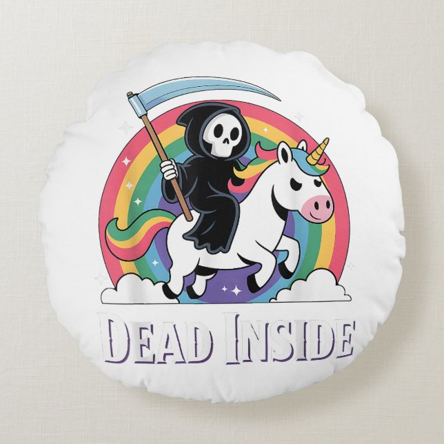 Dead Inside Rund Kudde (Framsidan)