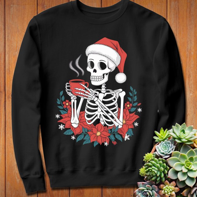Dead Inside Skeleton jul Sarkastic jul T Shirt (Skapare uppladdad)