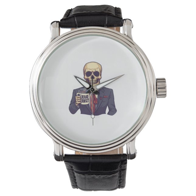 Dead Inside Skull - roligt Skeleton för arbetsdag Armbandsur (Framsida)
