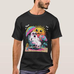 Dead Inside Tan Exside Funny Ghost Beach Art T Shirt