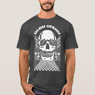 Dead Inside Y2K Cyberpunk Skull T Shirt