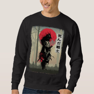 Dead Japanska Samurai Warrior Japan Swordsman Lång Ärmad Tröja