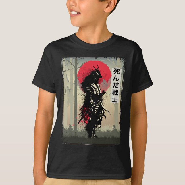Dead Japanska Samurai Warrior Japan Swordsman T Shirt (Framsida)