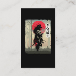 Dead Japanska Samurai Warrior Japan Swordsman Visitkort