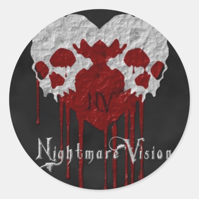 Dead Kärlek Sticker Runt Klistermärke (Framsida)