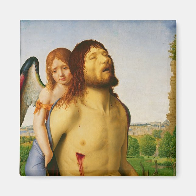 Dead Kristus som stöds av en ängel, c.1475/78 Magnet (Framsidan)