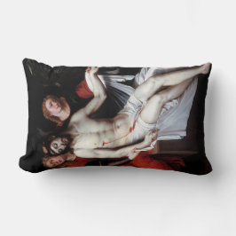 Dead Kristus som stöds av två Änglar (Ribalta) Lumbarkudde