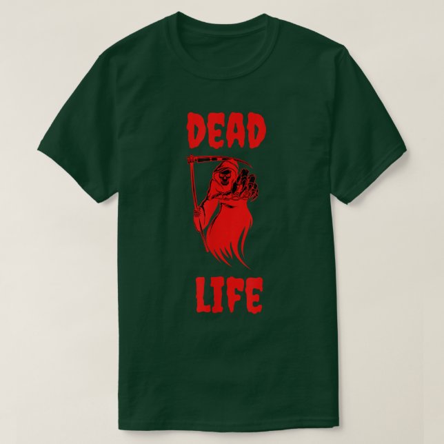 Dead Life Grim Reaper T Shirt (Design framsida)