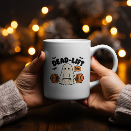 Dead-Lift Boo Spök Fitness Design Kaffemugg