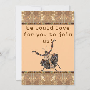 Dead Löv Mantis Inbjudningar