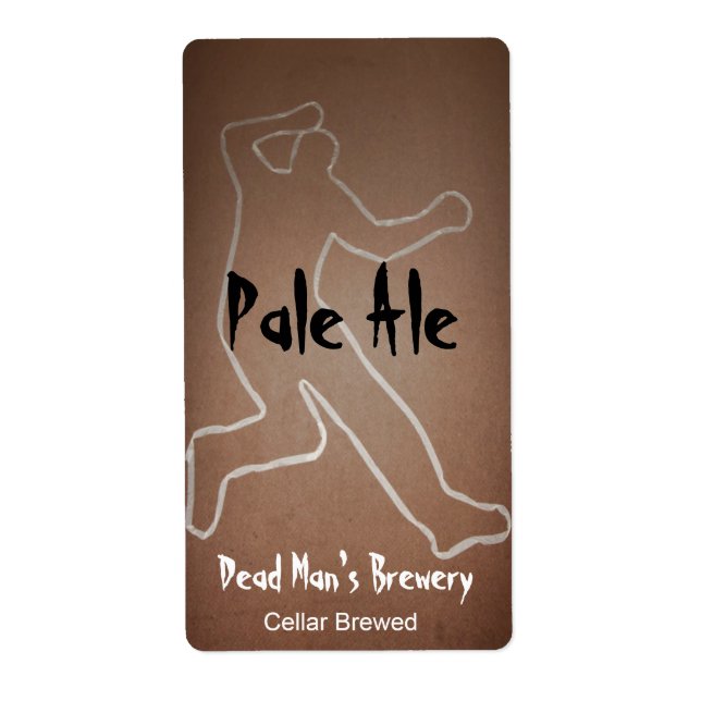 Dead Man Home Made Beer Labels Fraktsedel (Framsidan)