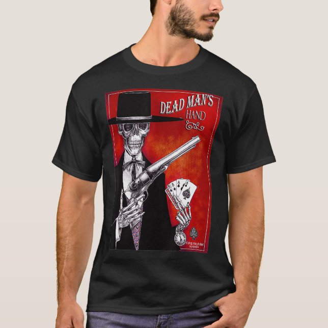 Dead Mans Hand Goth styled Western poker Tee  (Framsida)