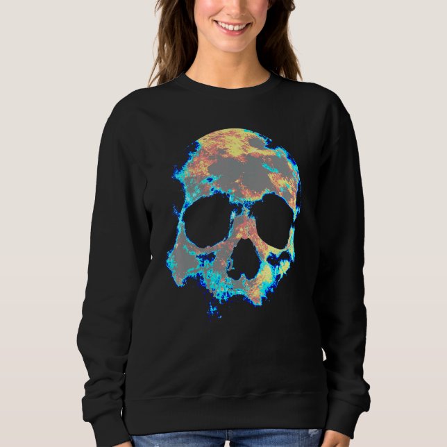 Dead Mans Skull Död Skeleton Head Bones Coola Sku T Shirt (Framsida)