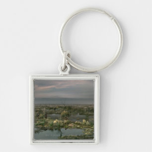 Dead Marshes Fyrkantig Silverfärgad Nyckelring
