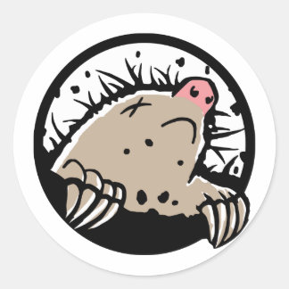 Dead Mole Sticker Runt Klistermärke