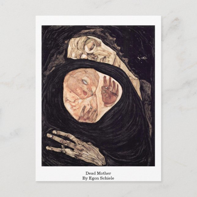 Dead Mor av Egon Schiele Vykort (Framsida)