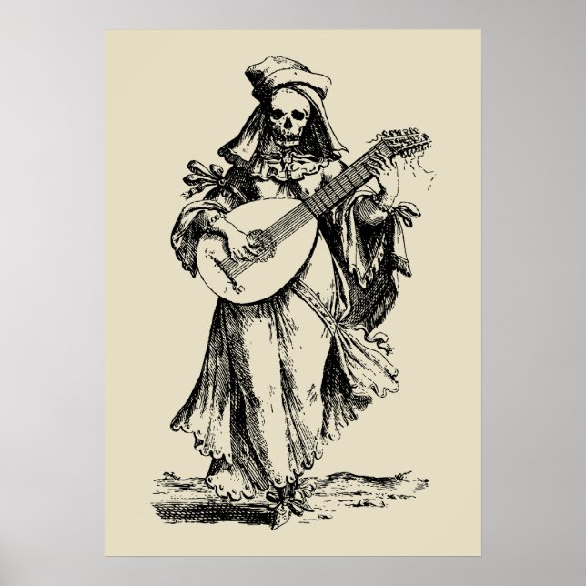 Dead Musician - svart utskrift Poster (Framsidan)