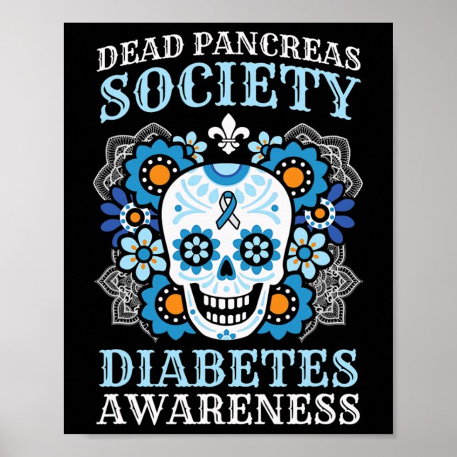 Dead Pancreas Society Diabetes Awareness Sugar Sku Poster (Framsidan)